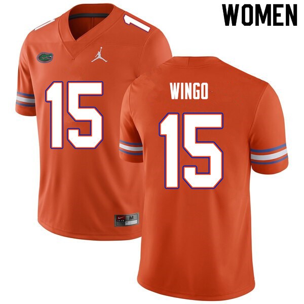 Women #15 Derek Wingo Florida Gators College Football Jersey Orange
